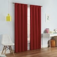 thumbnail image 5 of Eclipse Dayton Solid Blackout Rod Pocket Energy-Efficient Curtain Panel, Chili Red, 42"x84", 5 of 14