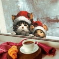 thumbnail image 7 of Fwttom Christmas Window Clings, Christmas Window Decorations Cats And Mice Wearing Xmas Hats, Christmas Window Stickers for Home Decoration Winter Window Clingswinter Window Clings, 7 of 7