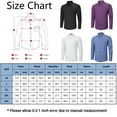 thumbnail image 6 of Long Sleeve Mens Dress Shirts Casual Solid Shirts for Men Regular Stripe Tops with Pocket Purple L, 6 of 8