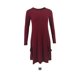 thumbnail image 5 of Minnieouse Vestido de jersey de algodón informal vintage de primavera de manga larga Manténgase elegante y cómodo durante todo el día Vestidos Vino rojo METRO, 5 of 6