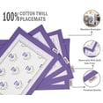 thumbnail image 4 of Vargottam Placemats- Placemat For Dining Table, Set Of 4- Printed & Reversible CottonNapkin-IndoorPlacematsFor Home & Kitchen Dining Table- Asian (Purple), 4 of 5