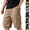 Khaki, variant on HAJWOH Cargo Shorts for Men Durable Drawstring Knee Length Shorts Outdoor Hiking Carpenter Short with Pockets