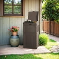 thumbnail image 6 of WYDK 30 Gallon Trash Can, Resin Outdoor Garbage Can with Lid, Waterproof Hideaway Patio Waste Bins for Outside Use (Deep Brown), 6 of 14