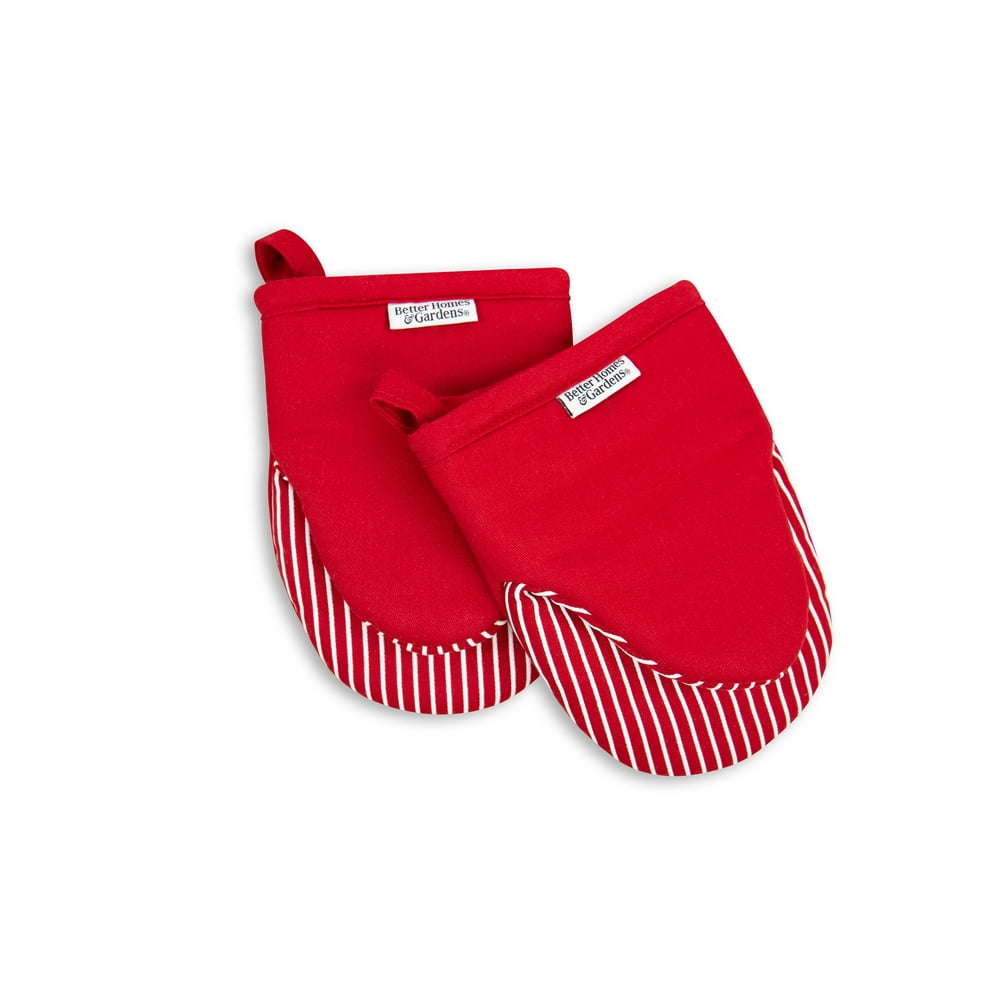 Better Homes & Gardens Silicone Printed Mini Oven Mitts Kitchen Set, 2