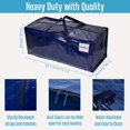 thumbnail image 4 of ORUYROP 2 Pack Moving Bags w/Backpack Straps, Moving Supplies, Moving Boxes, College Packing Storage Boxes with Lids Alternative, Heavy Duty, Extra Large, Sturdy Handles, Zippers (Blue, 2 Pack, 4 of 7