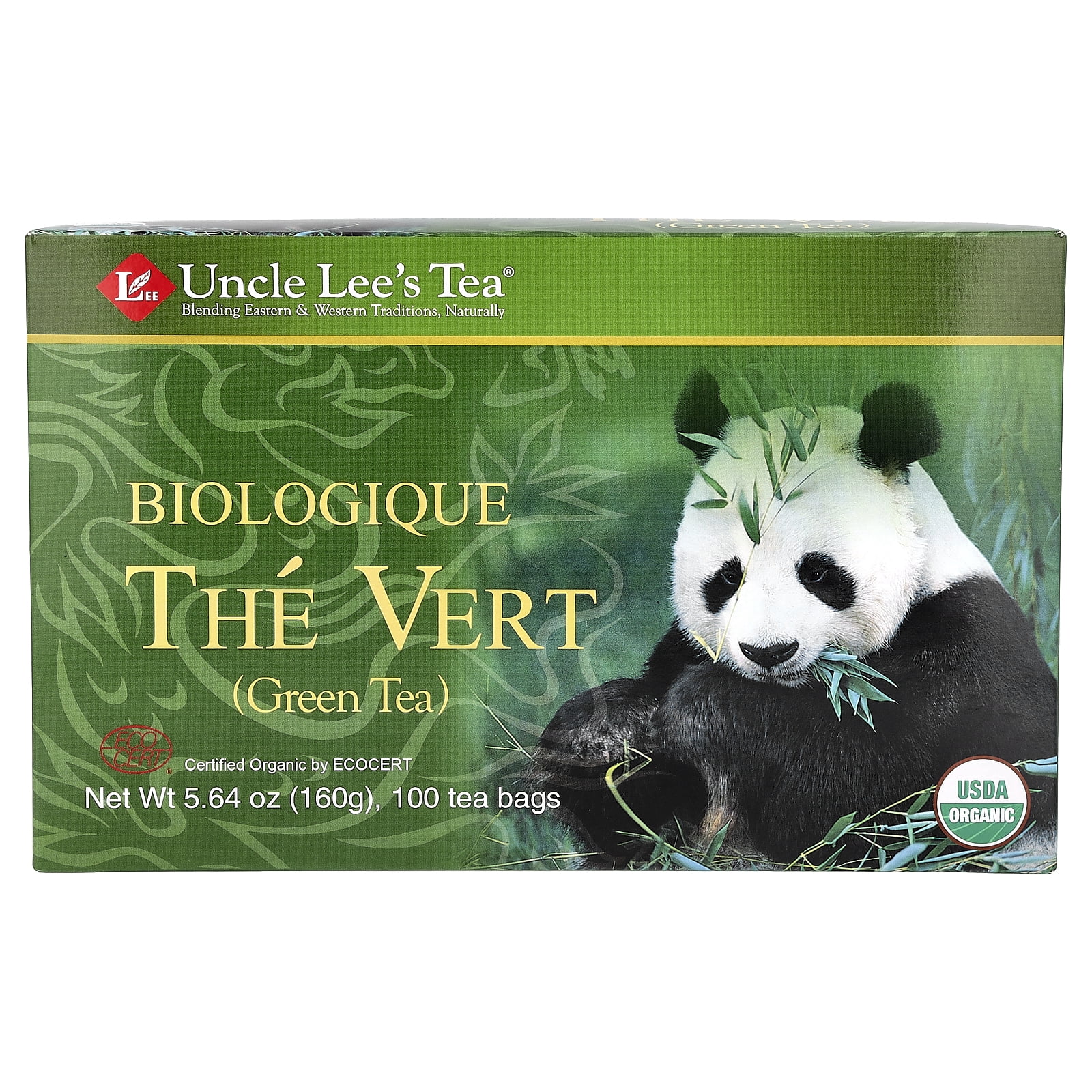 (2 pack) Uncle Lee's Organic Green Tea Bags - USDA Certified