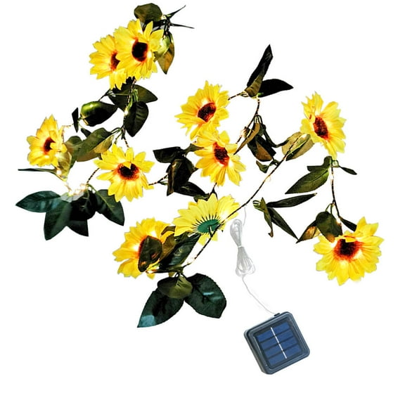 DRAFIDEEP Garden Lamp String Yellow Plastic 1 Set 90.6x2.2x2.2in