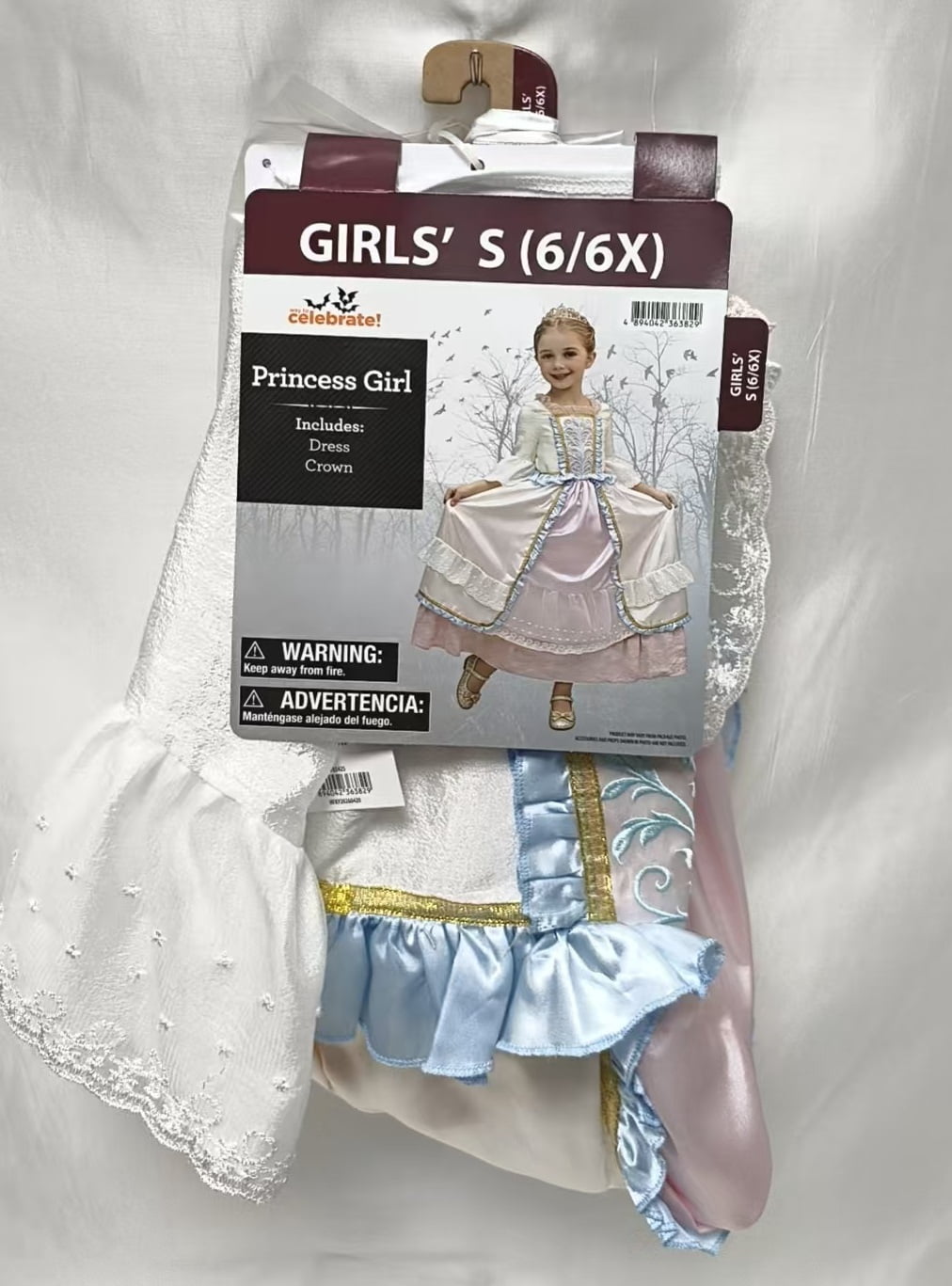 Princess Dress, Halloween Costume for Children, Girls' Size S (6/6x), by Way to Celebrate