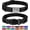 Black, variant on Three Tree Personalized Dog Collars with Engraved Name Plate, Silent No Jingle Custom Nylon Collar with Fixed ID Tag, Reflective Soft Neoprene Padded Breathable