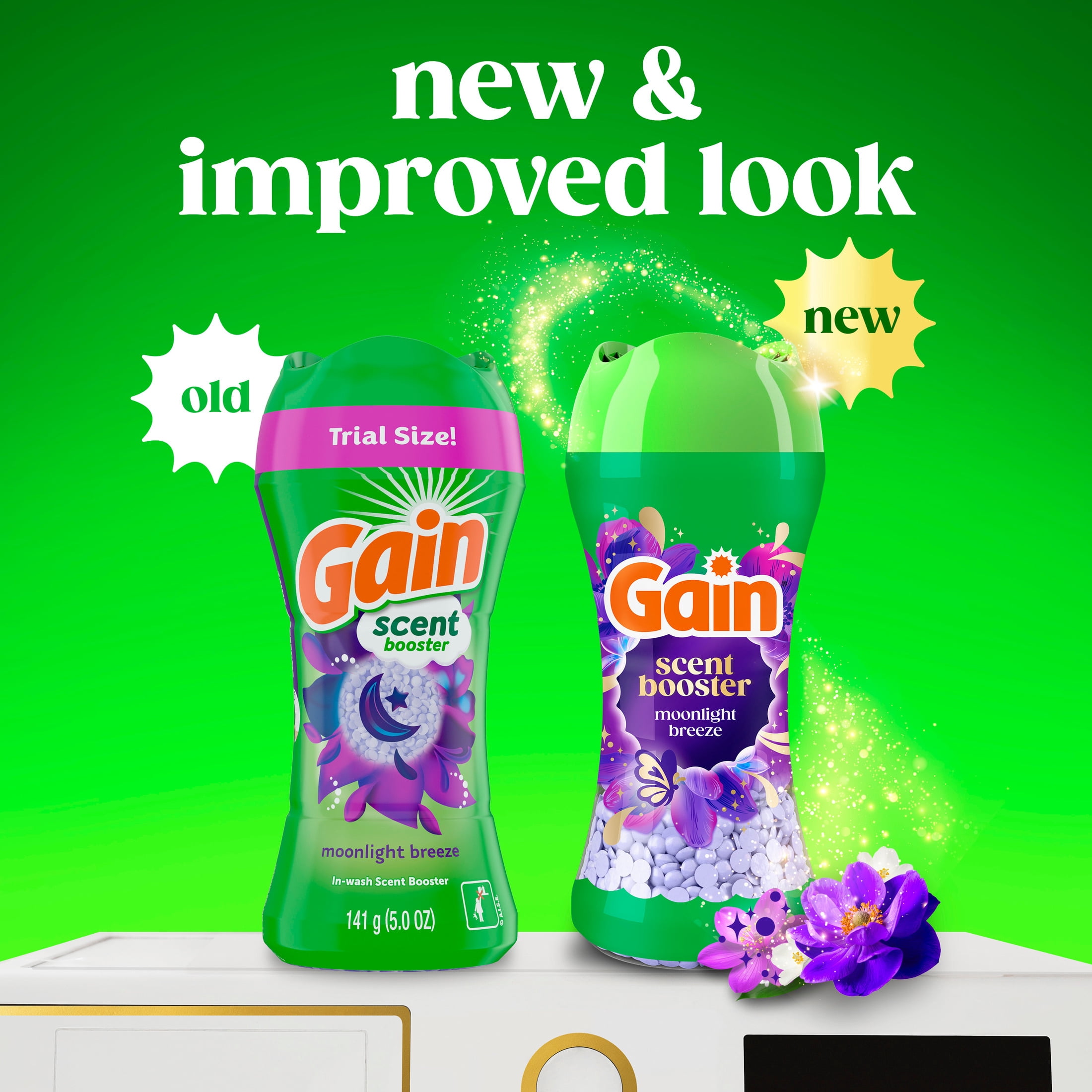 Gain In-Wash Laundry Scent Booster Beads, Moonlight Breeze Scent, 5.7 oz