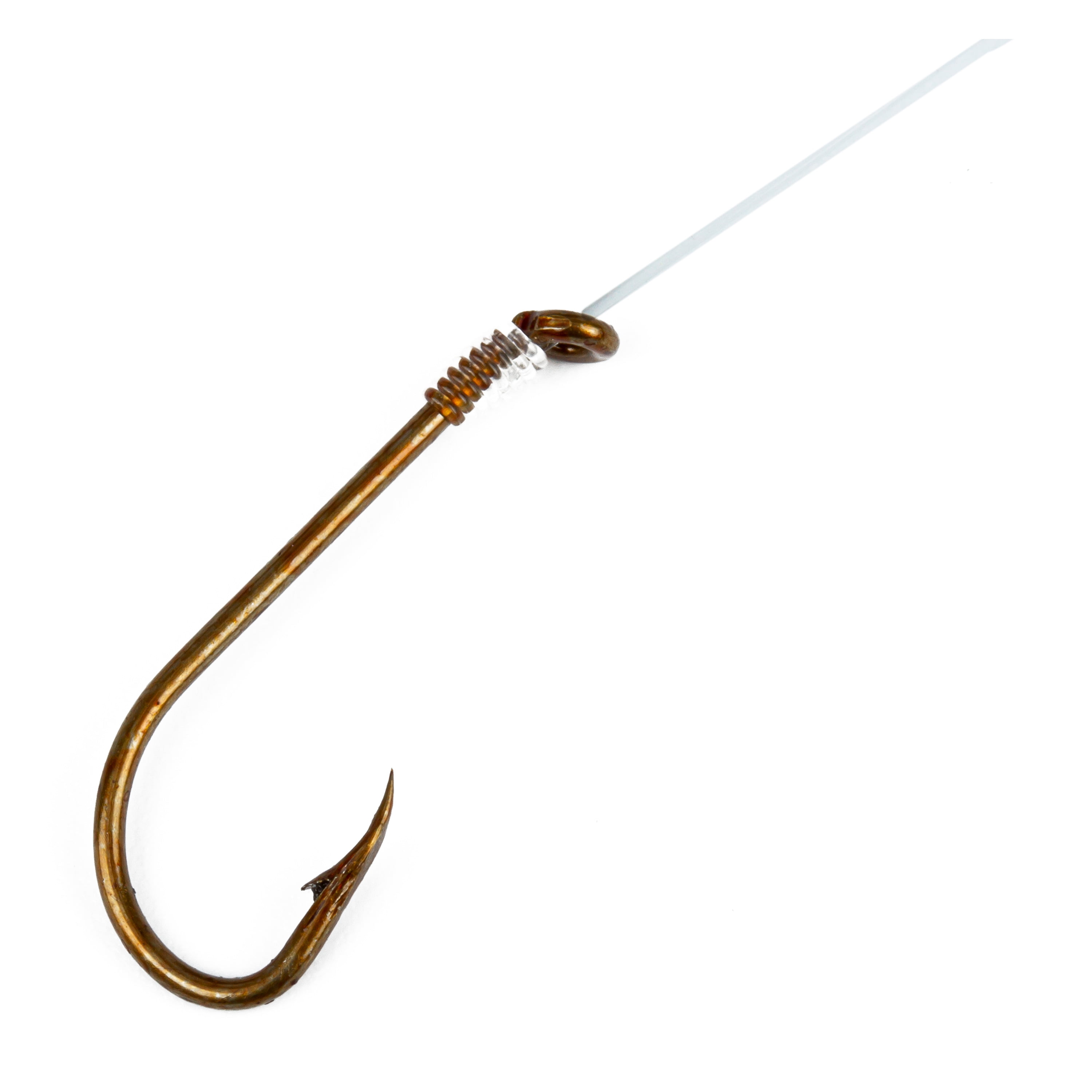 (12 pack) Ozark Trail Snelled Plain Shank Fishing Hooks, Size 6, 8-Pack