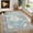 Blue hue, variant on Yesfashion Carpets Area Rugs Washable 5'*7' Area Rug Boho Carpet Vintage Persian Floral Rug Low Pile Stain-Resistant Rug Soft Foldable Accent Rug Living Room Rug,Orange Brown tone 5*7ft
