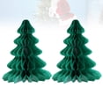 thumbnail image 3 of WRISTBIQUE 2pcs Green Honeycomb Paper Christmas Tree Hanging Decorations for Parties 11.8×8.7×8.7in, 3 of 10