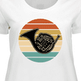 thumbnail image 4 of Inktastic French Horn Retro Music Gift Women's Plus Size T-Shirt, 4 of 5