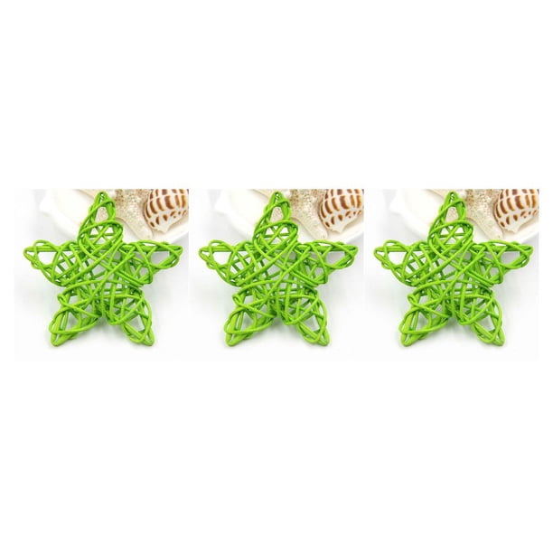 Billuyoard Decoración Adornos Navidad/Birthday&home Bricolaje Ratán Star Precioso 5PCS 6CM Type5 NO5 Billuyoard CBP019207