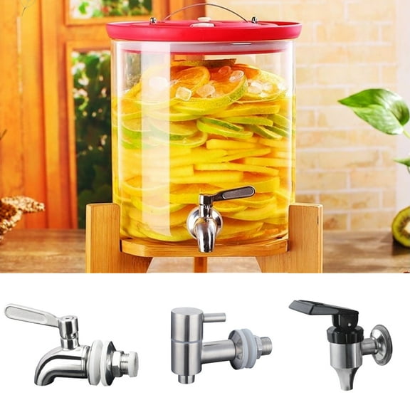 D-GROEE Beverage Dispenser Replacement Spigot Stainless Steel, Drink Dispenser Wine Barrel Spigot/Faucet/Tap
