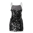 thumbnail image 5 of Short Sequin Homecoming Dresses for Teens, Womens Sparkly Spaghetti Straps V-Neck Bodycon Prom Cocktail Evening Party Gown Black 3XL, 5 of 7