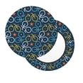 thumbnail image 2 of Disketp Bicycle Colorful Funda Redonda para Taburete, Funda de Cojín para Silla de Bar Suave y Elástica-14 inch, 2 of 7