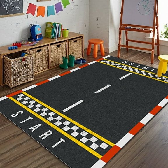 DISHAN Football Rug Decorative Noise Reduction Modern Sport Nursery Rug Floor Carpet