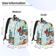 thumbnail image 3 of Honeii Cartoon Car Racing Print Canvas College Laptop Backpack, Durable Rucksack Travel Notebook Bag School Backpack Book Bag for Men Women-Medium, 3 of 7
