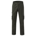 thumbnail image 5 of Douhoow Men Cargo Pants Casual Stretch Waist Straight Pants Relaxed Fit Sports Trousers, 5 of 6