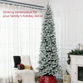 thumbnail image 4 of HOMCOM Arbre de Noël Artificiel en Forme de Crayon de 9 Pieds avec Base en Acier, Vert, 4 of 10