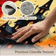 thumbnail image 6 of ODIKA 6'x9' Washable Area Rug Easy Care, Non-Shedding, Halloween Eerie Spooky Bats Gothic Skull Motif for Queen Size Bedroom Under Bed Master Suite, 6 of 7
