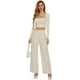 thumbnail image 2 of Pantalones anchos FUNYYZO de cintura alta para mujer, trabajo de negocios, 2 of 6