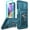Blue, variant on Compatible for Samsung Galaxy A32 5G Case: A32 5G Phone Case with Slide Camera Cover + [2 Pack] Tempered Glass Screen Protector, Full Body Shockproof Case with Kickstand for Galaxy A32 5G, Blue