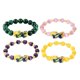 thumbnail image 1 of Paquete de 4 pulseras de aleación con Pi Yao de oro tallado en Feng Shui, 1 of 9