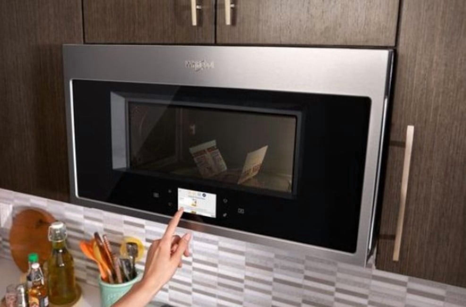 Whirlpool WMHA9019HZ - Microwave oven with convection - over-range - 1.9 cu. ft - 1100 W - stainless steel with built-in exhaust system