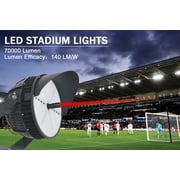 Dephen 500W Led Stadium Lights - 70000 Lumens (1500-2000W Metal Halide Eq.) Stadium Lights Outdoor 100-277V Stadium Flood Lights Outdoor 5000K IP66 Waterproof UL-Listed LED Arena Lights