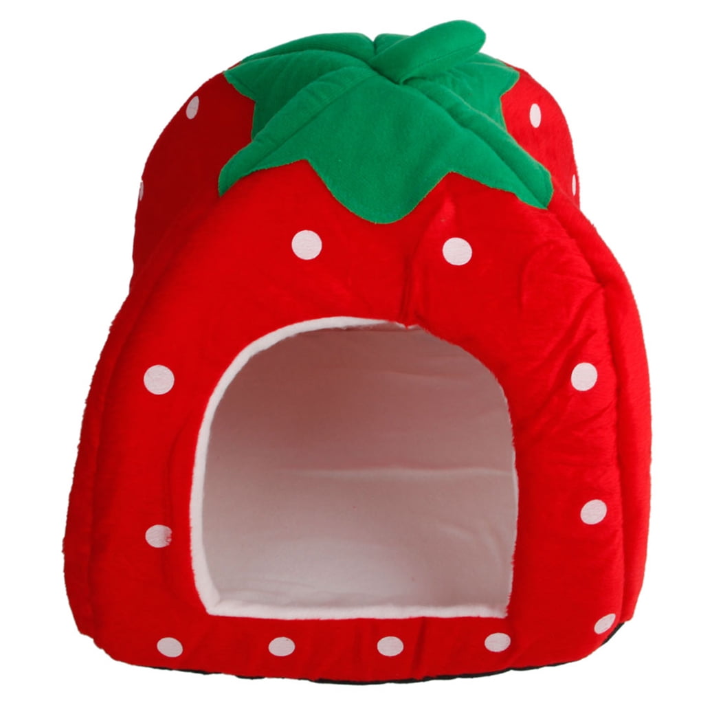 Autumn Winter Hot Style Cute Pet Strawberry Ger Warm Dog Kennelcat Houseindoor Water Resistant Beds 
