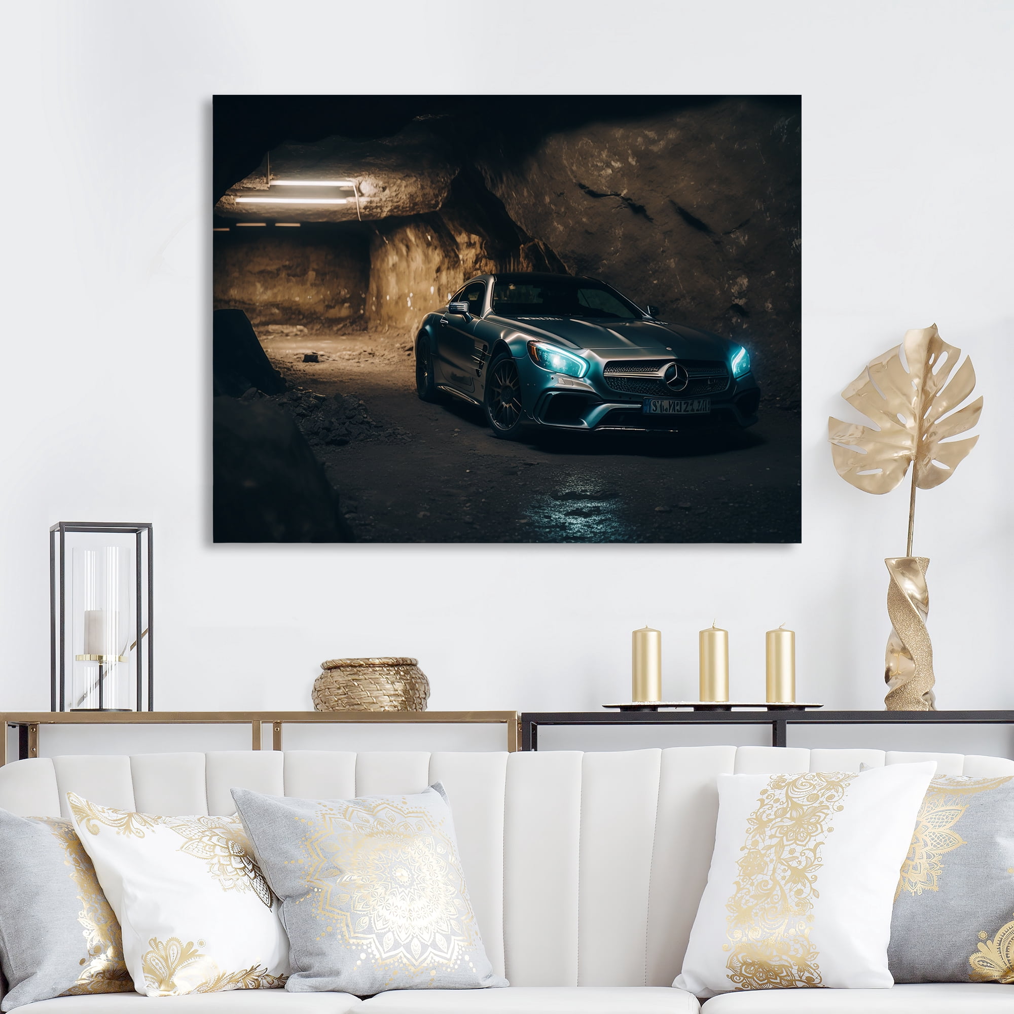 Designart Sl In Underground Garage Canvas Wall Art