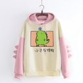 thumbnail image 2 of Gerichy Long Sleeve Tops for Women Women Dinosaur Hoodie Long Sleeve Splice Cartoon Cute Sweatshirt Teens Girls Casual Pullover Girls Anime Jumper Sweater, 2 of 4