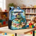 thumbnail image 5 of HUIACONG Summer Beach Turtle Print Kids Backpack for Boys Girls Age 3-9, 13.5 Inch Water Resistant School Bookbag, Lightweight Breathable Padded Adjustable Straps Multi Pocket Daypack for Travel, 5 of 7