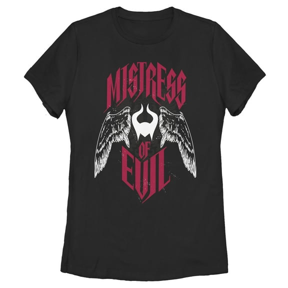 Women's Maleficent: Mistress of All Evil Winged Evil Graphic Tee Black Large