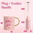 thumbnail image 2 of Paris Hilton "That's Hot" 16oz Ceramic Coffee Mug and Electric Milk Frother Set - Battery Powered, 2-Pieces, Pink, 2 of 7