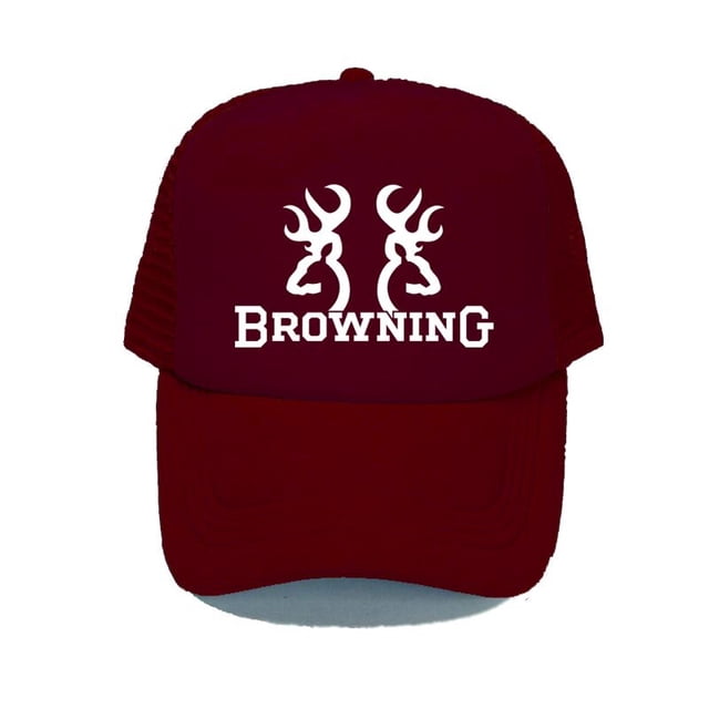 New Browning Mesh Baseball Cap Men's Gun Cool Tide Hat Women Summer Breathable Dad Hat Unisex Outdoor Sport Trucker Caps YY35556-60cm for adult Gao Jinjia LED