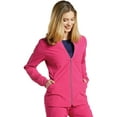 thumbnail image 1 of Fit by White Cross Women's Zip Front Mesh Detail Solid Scrub Jacket, 1 of 1
