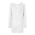 thumbnail image 3 of Suéter Gibobby Dama Talla Grande Informal con Cuello en V y Capucha Blanco S, 3 of 5
