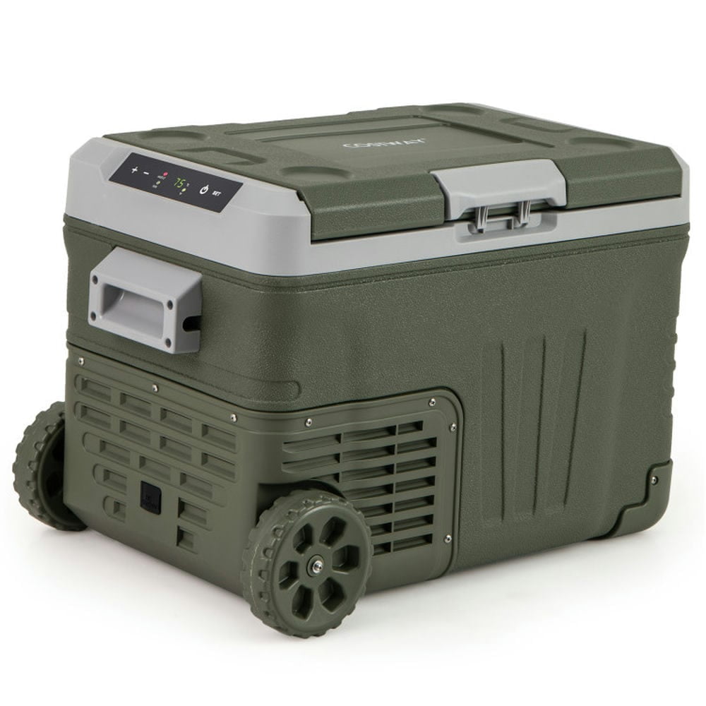 Spaco 12 Volt Car Refrigerator Portable Car Fridge with Adjustable Range-35L, Fast Cooling and 2 Running Modes for Outdoor as Garden, Yard, Green
