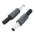 thumbnail image 2 of 60 Pcs Black 2.5mm x 5.5mm DC Power Male Plug Jack Adapter, 2 of 5