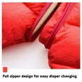 thumbnail image 4 of Actoyo Newborn Baby Girls Boys Warm Snowsuit Jumpsuit Down Coat Hooded Romper Padded Jumpsuit Infant Winter Outwear, 4 of 7