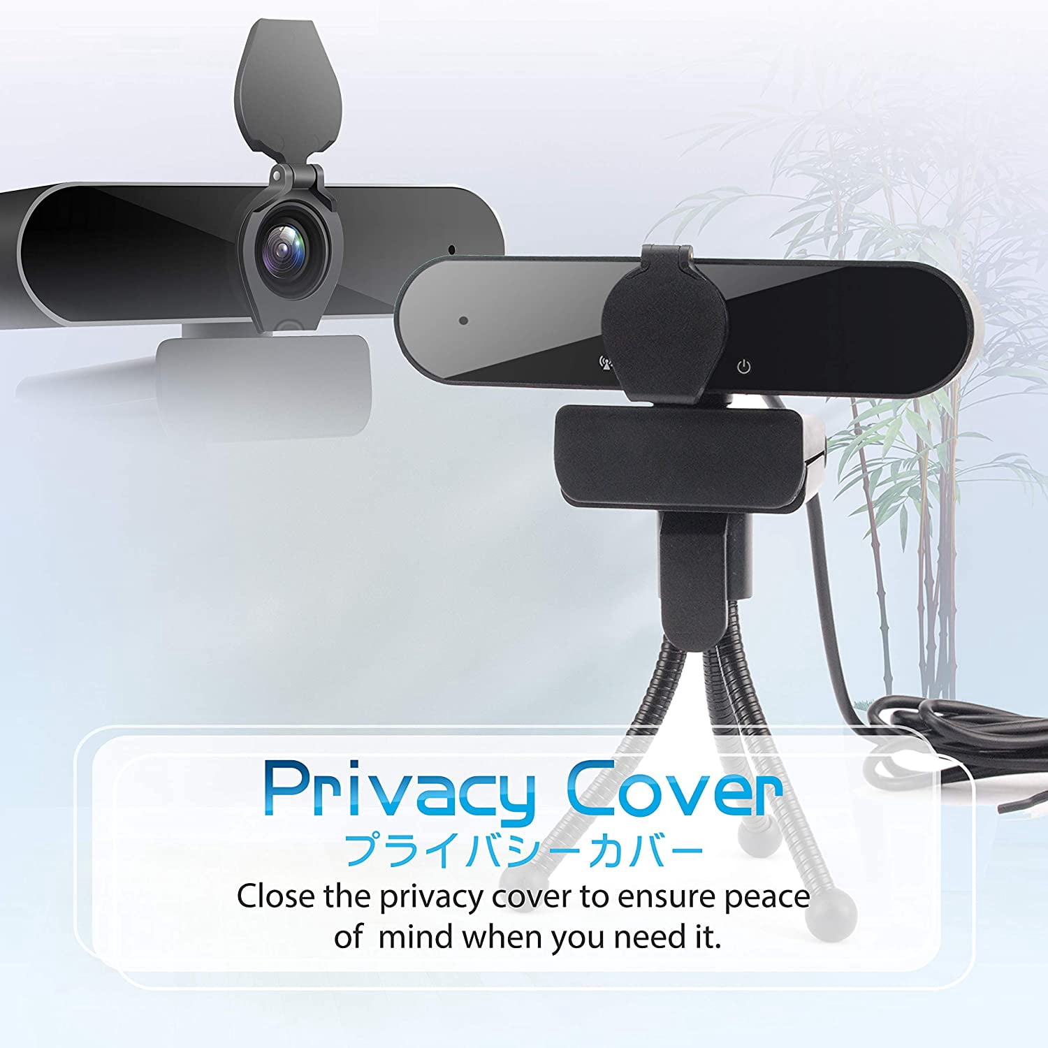 Lexvss 2K 1440P HD Webcam with Microphone, Tripod & Privacy Cover