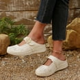 thumbnail image 5 of CQONEPT Wedge Sandals for Women Hollow Out Slip On Platform Wedge Sandals Summer Casual Sandals Walking Shoes White Size 5.5, 5 of 9