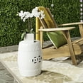 thumbnail image 2 of Safavieh Modern Ming Indoor/Outdoor Ceramic Garden Patio Stool, White, 2 of 5