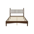 thumbnail image 4 of MODERNLUXE Wood Full Size Platform Bed Frame with Gourd Shaped Headboard and Wooden Slat Support for Bedroom,Walnut, 4 of 8