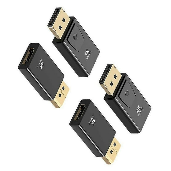 4pcs Display Port To -compatible Adapter Converter Display Port Male Dp To Female Hd Tv Cable Adapt