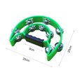 thumbnail image 4 of Aibecy Tambourine Handheld Percussion Drum with Double Row Metal Jingles for Adults Kids Half Moon Hand Bell KTV Party Bar Musical Instrument, 4 of 7
